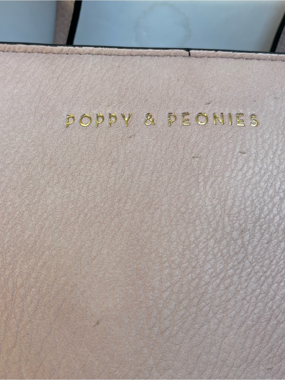 ⁠Poppy & Peonies Go-Getter Tote Bag Blush Pink Vegan Leather Travel - Picture 2 of 16